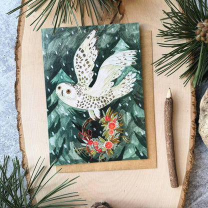Festive Owl Boxed Holiday Cards