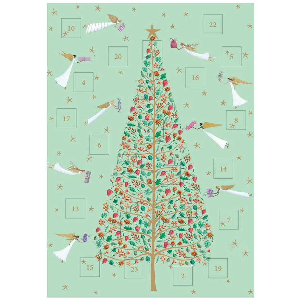 Angel Trees Advent Calendar Card