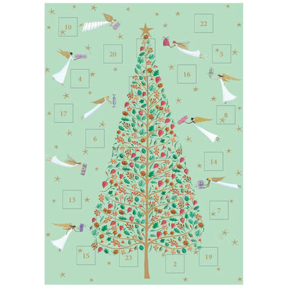Angel Trees Advent Calendar Card