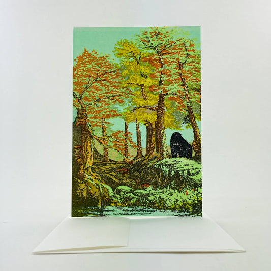 Bear in the Deep Woods Blank Card