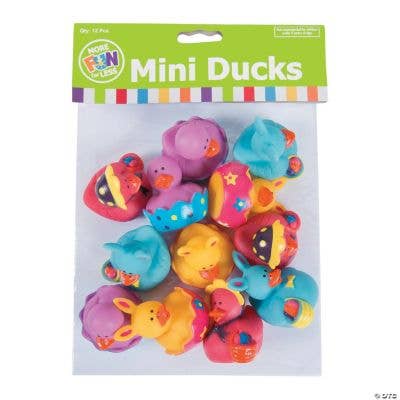 Mini Assorted Easter Bunny Ducks, Pack of 12