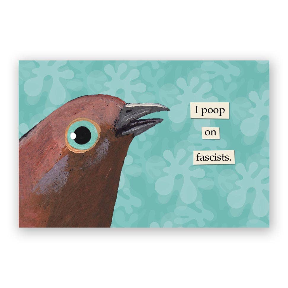 Poop on Fascists Postcard