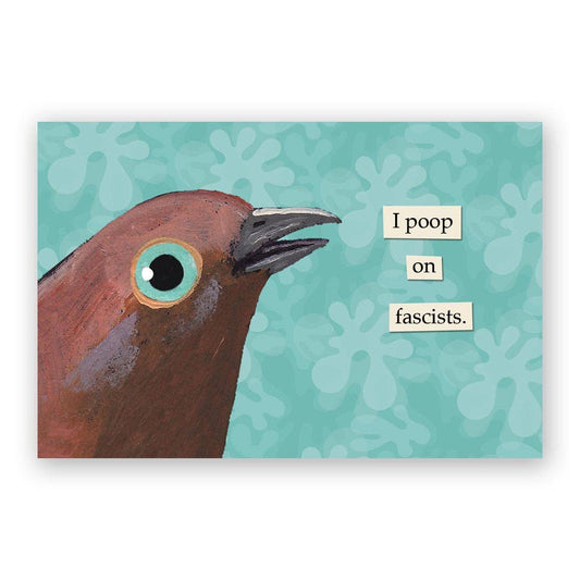 Poop on Fascists Postcard