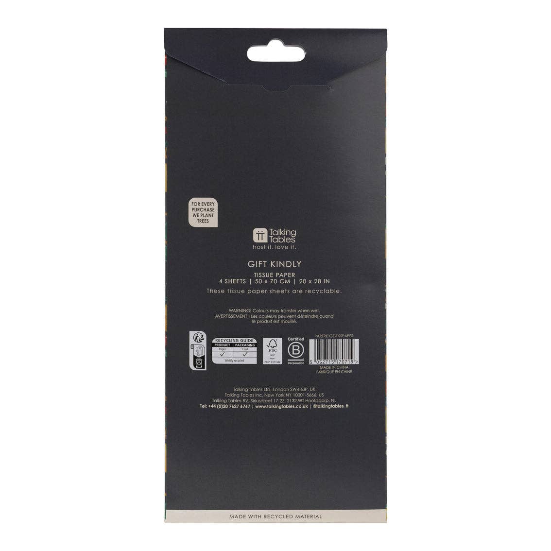 Partridge & Pear Holiday Tissue Paper
