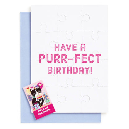 Purr-fect Cat Birthday Card Puzzle - 12pc