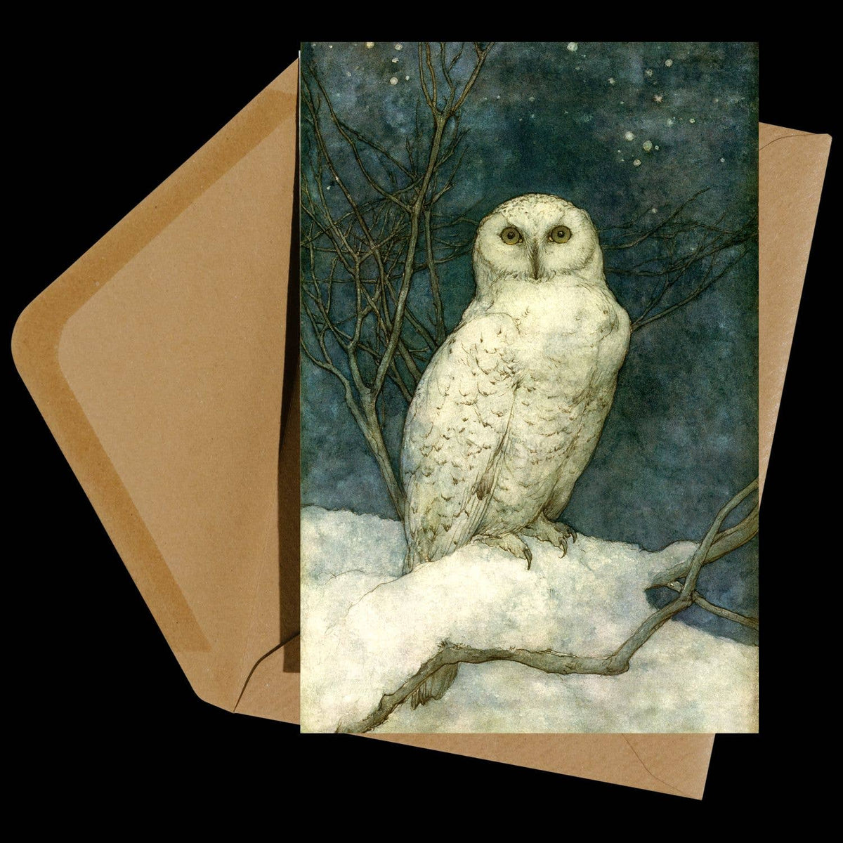Snowy Owl Winter Holiday Card