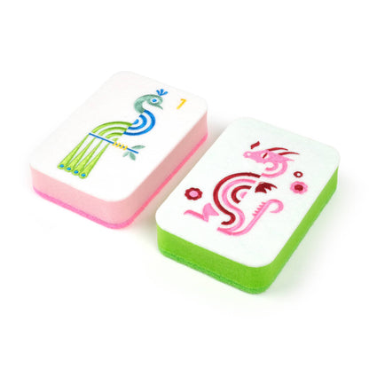 Play Dirty: Mahjong Tile Kitchen Sponges