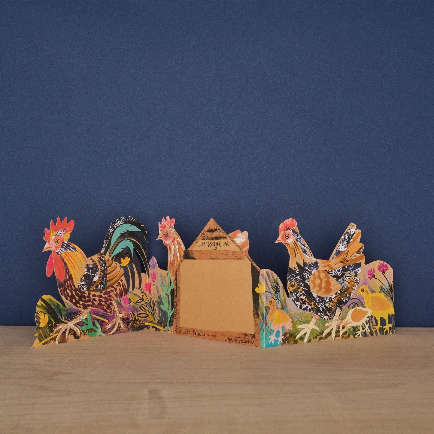Three Fold Chickens Card