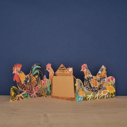 Three Fold Chickens Card