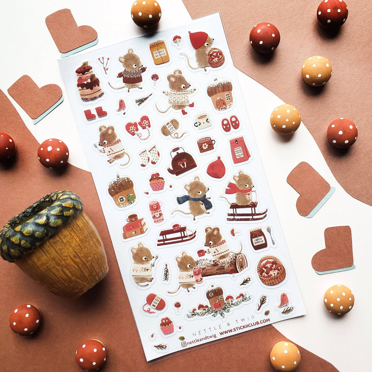 Mouse Snow Day Sticker Sheet