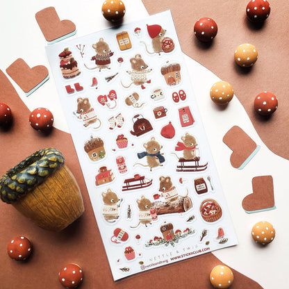 Mouse Snow Day Sticker Sheet