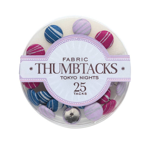 Tokyo Nights Fabric Thumbtacks