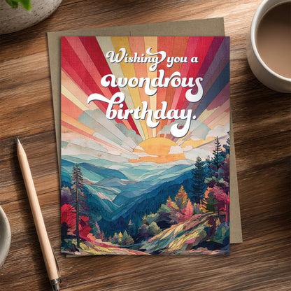 Wondrous Nature Lovers Birthday Card
