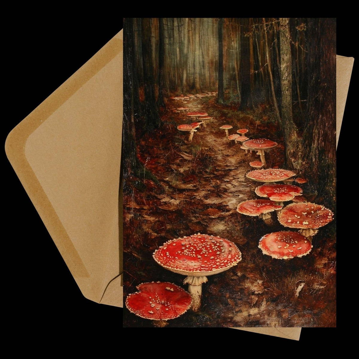 Mushroom Path Nature Card