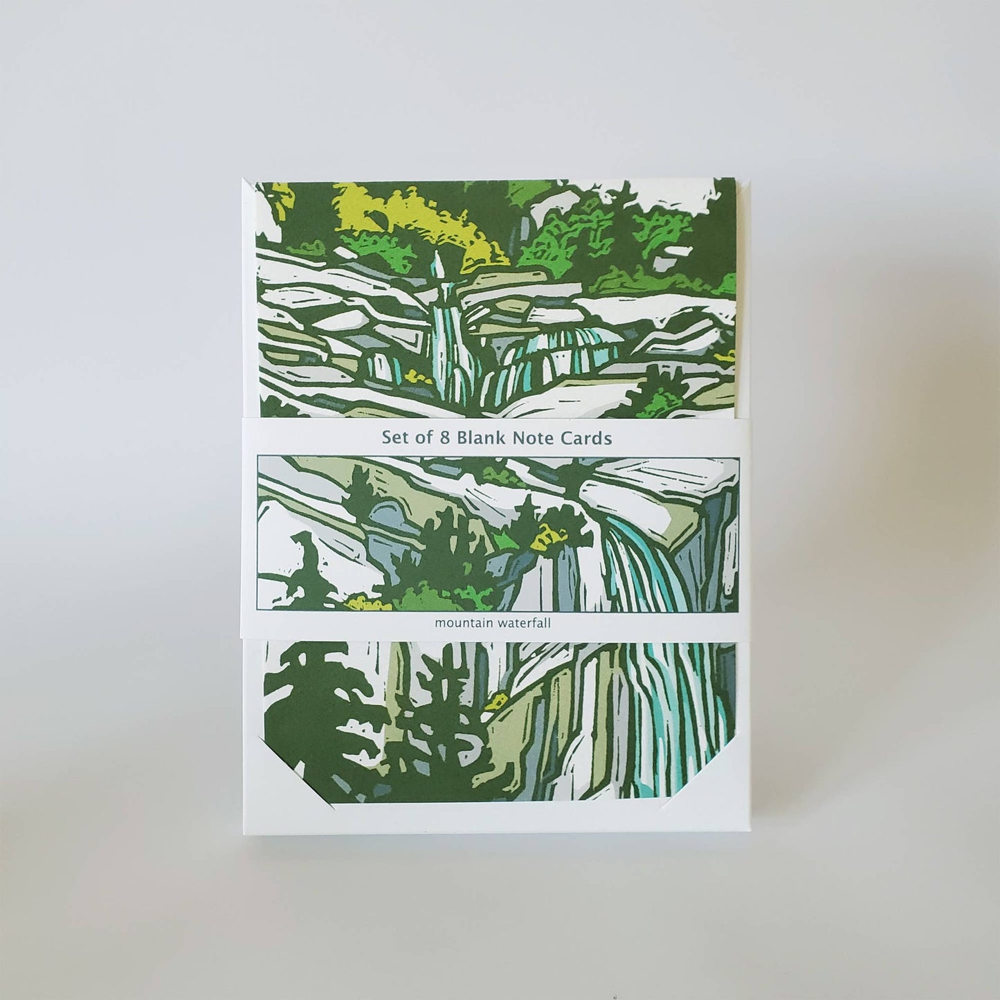 Mountain Waterfall Blank Boxed Cards
