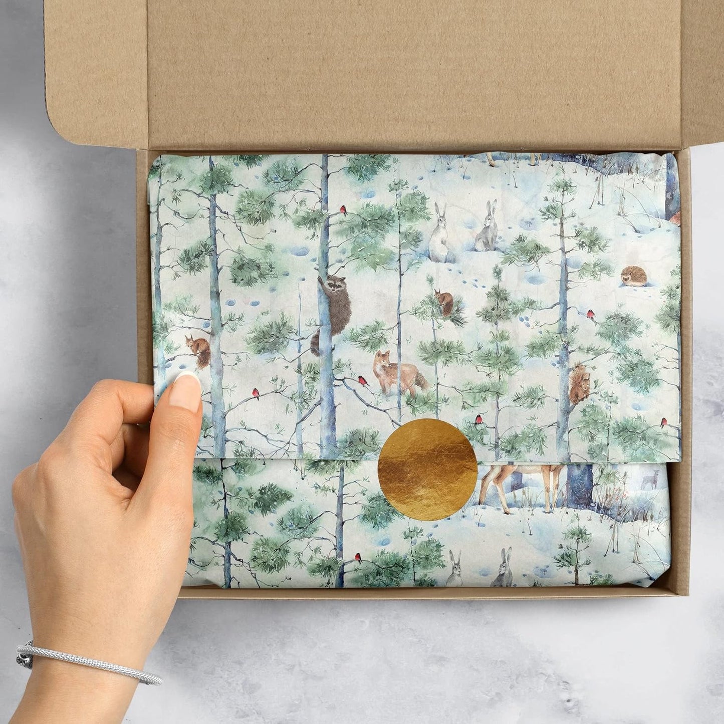 Snowy Woodland Tissue Paper