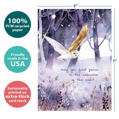 Owl Calmness Solstice Cards