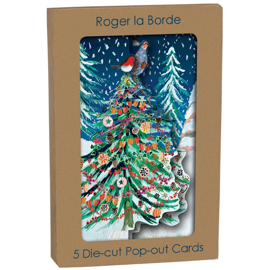 Winter's Song Trees Trifold Holiday Card