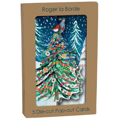 Winter's Song Trees Trifold Holiday Card
