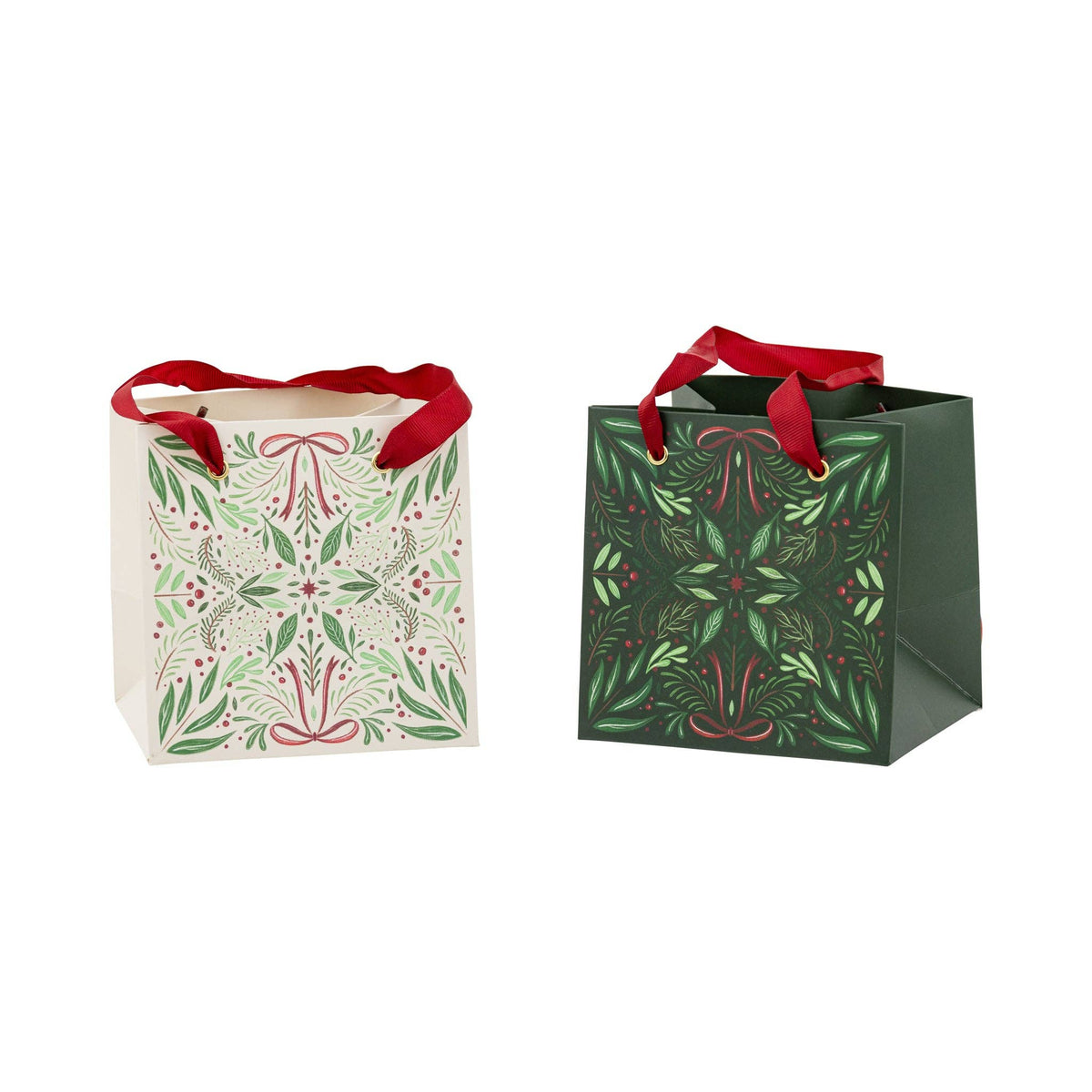 Folk Christmas Gift Bag, Set of 6 Bags