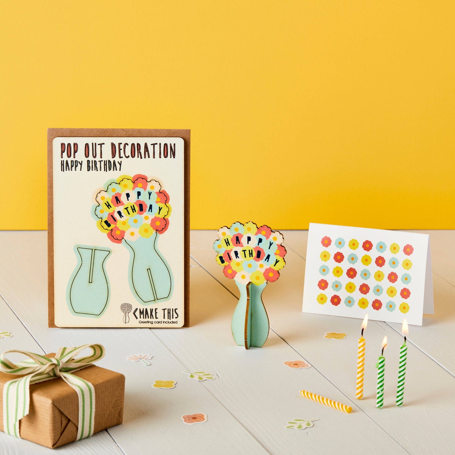 Happy Birthday Flowers Pop Out Card