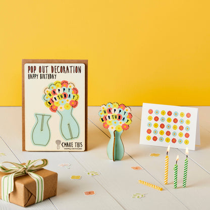 Happy Birthday Flowers Pop Out Card