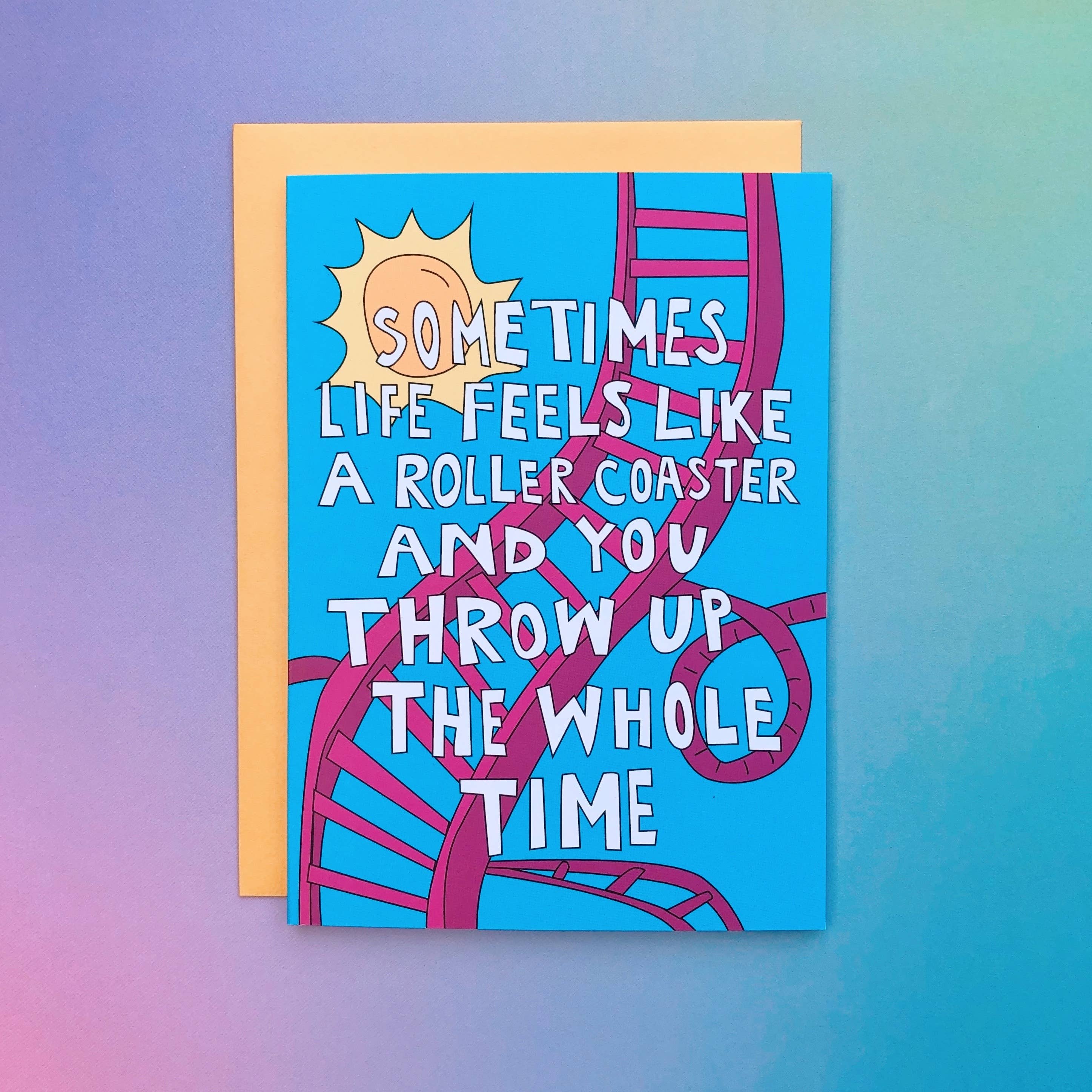 Life Is A Roller Coaster Encouragement Card – Allport Editions