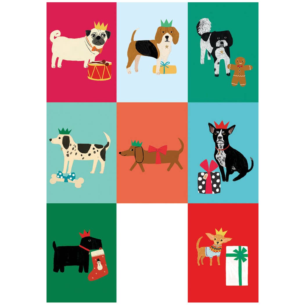 Festive Dog Advent Calendar Holiday Card
