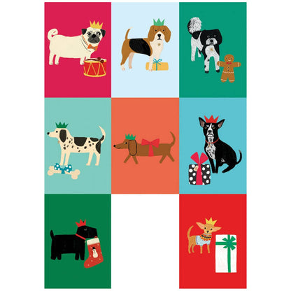 Festive Dog Advent Calendar Holiday Card