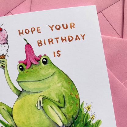 Unfrogettable Frog Birthday Card