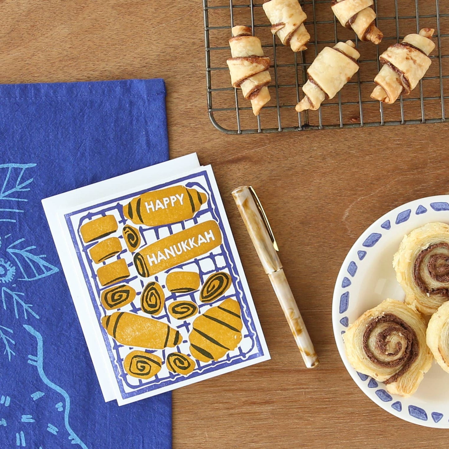 Happy Hanukkah (Rugelach) Hanukkah Card
