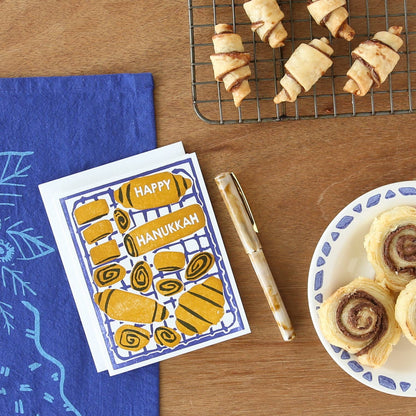Happy Hanukkah (Rugelach) Hanukkah Card