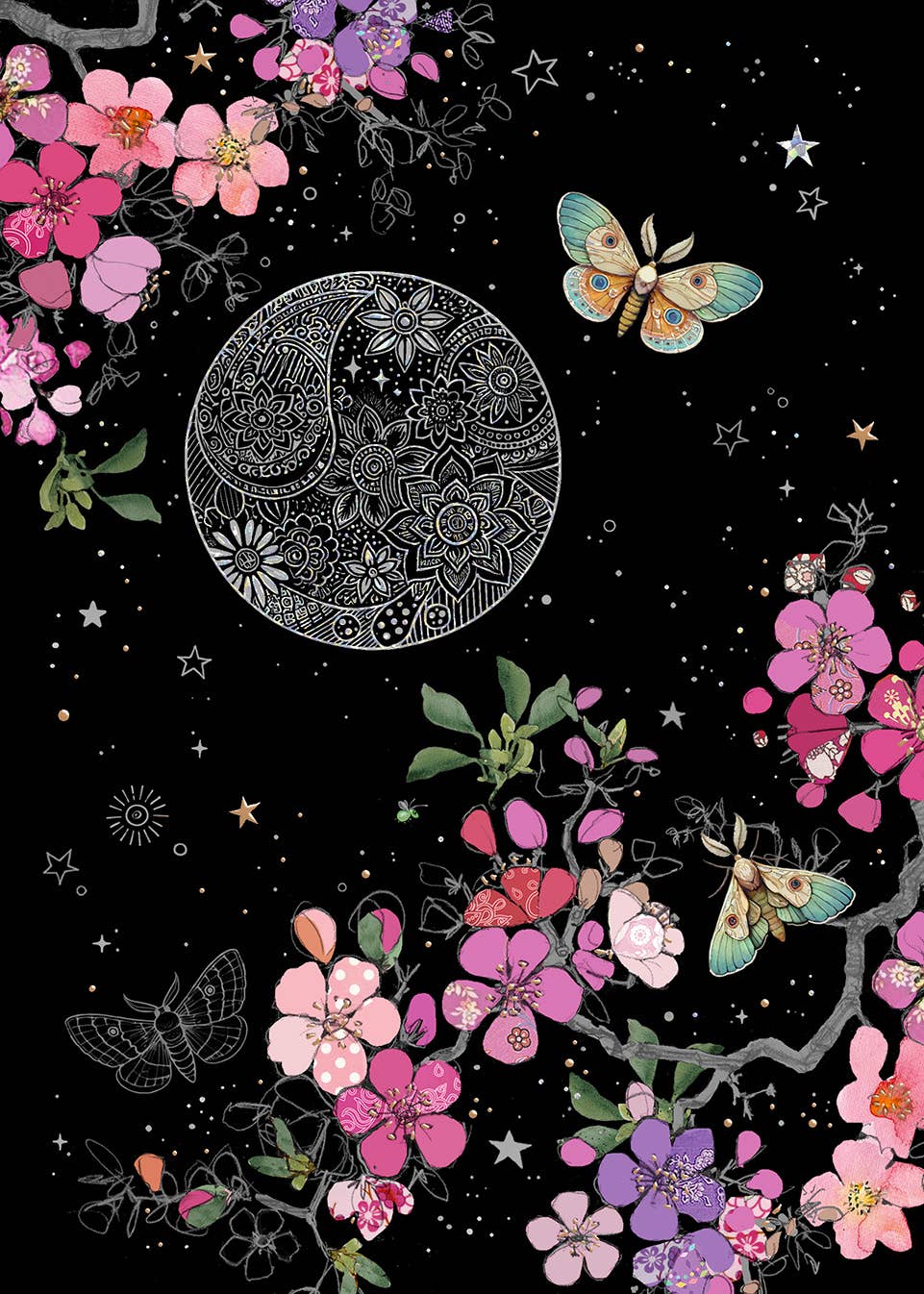 Blossom Moon Blank Card