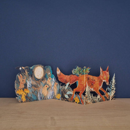 Three Fold Fox Die-Cut Card