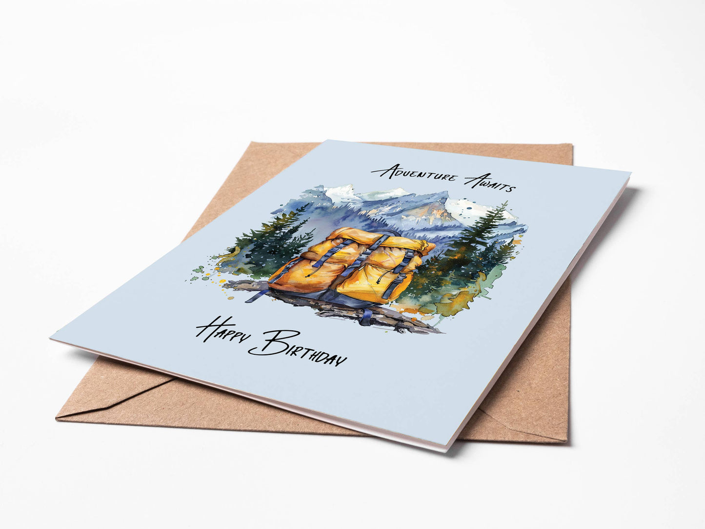 Adventure Awaits Backpack Birthday Card