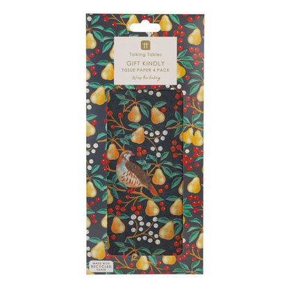 Partridge & Pear Holiday Tissue Paper