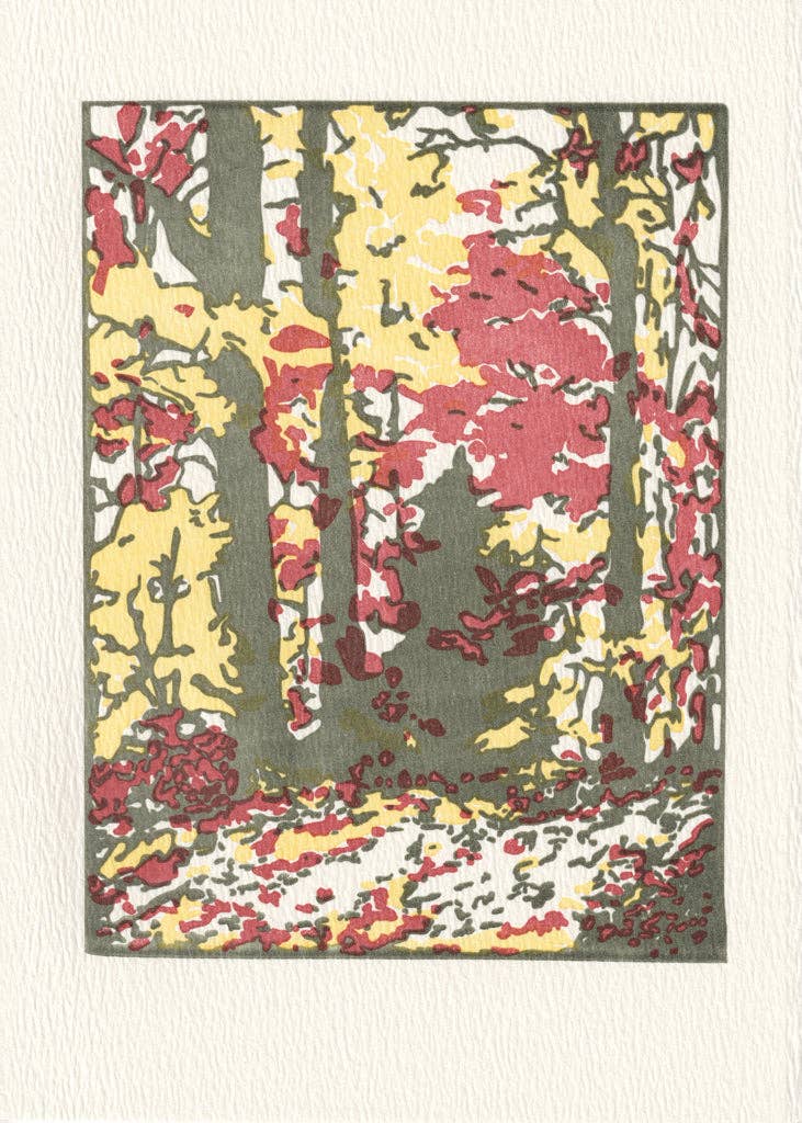 Autumn Road Blank Card