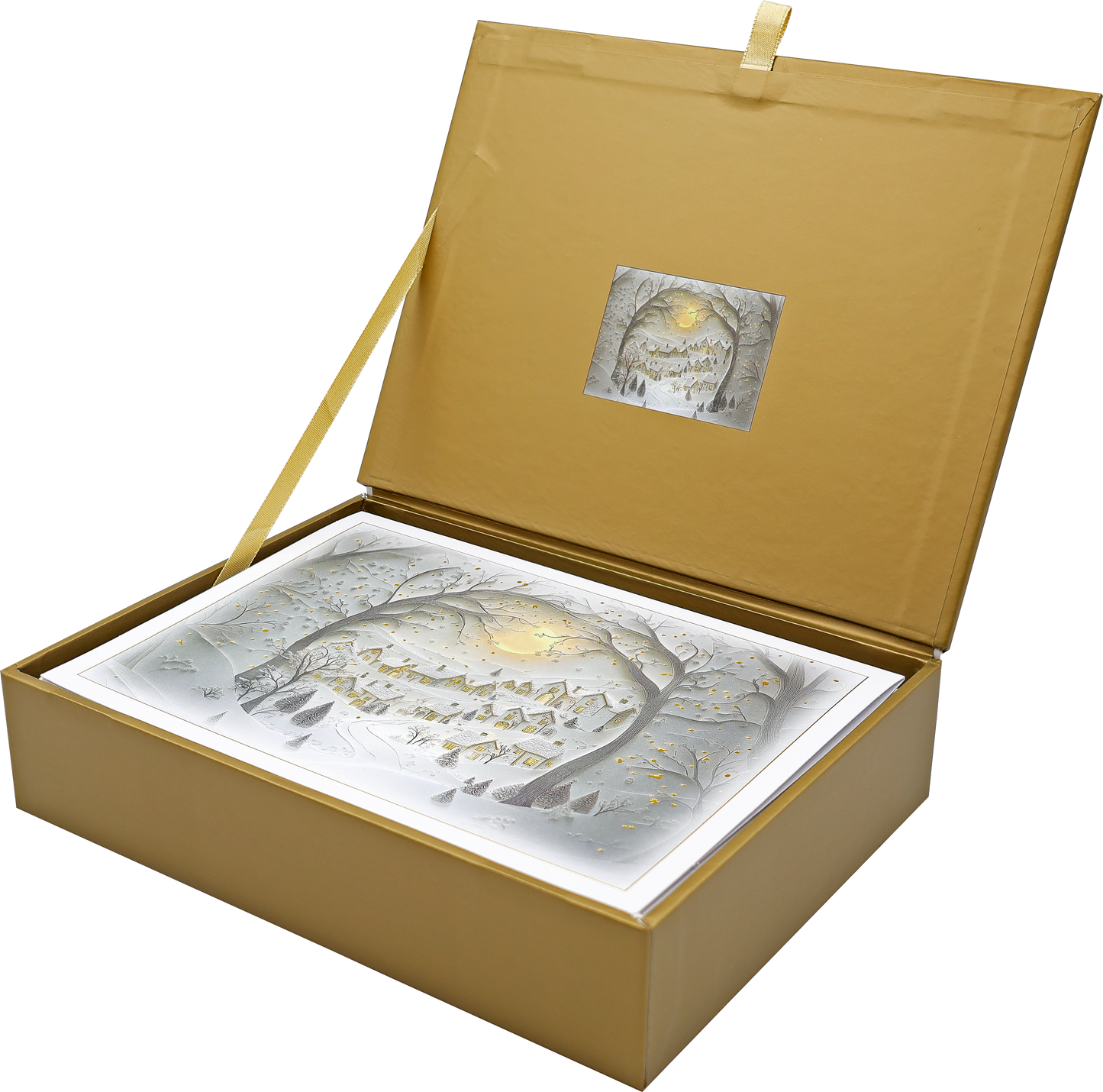 Wintry Village Deluxe Boxed Holiday Cards