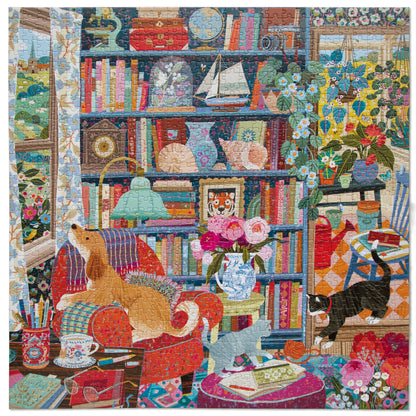English Cottage Library 1000 Piece Puzzle