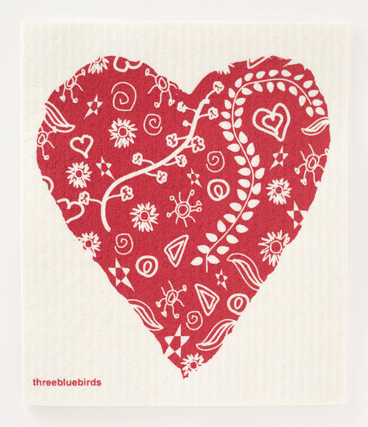 Big Heart Swedish Dishcloth