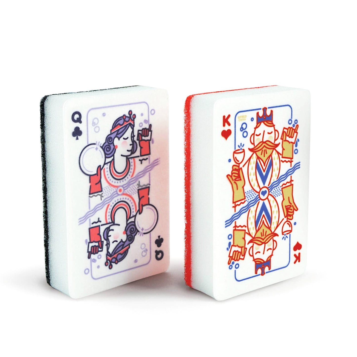Clean House Playing Cards Sponges, Set of 4