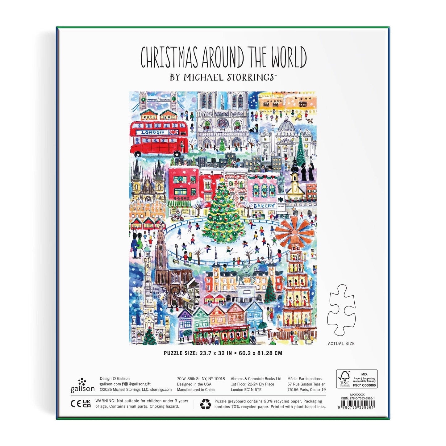 Michael Storrings" Christmas Around the World 1500 Piece Puzzle