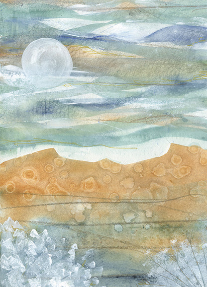 Mountains and Moon Assorted Blank Notes