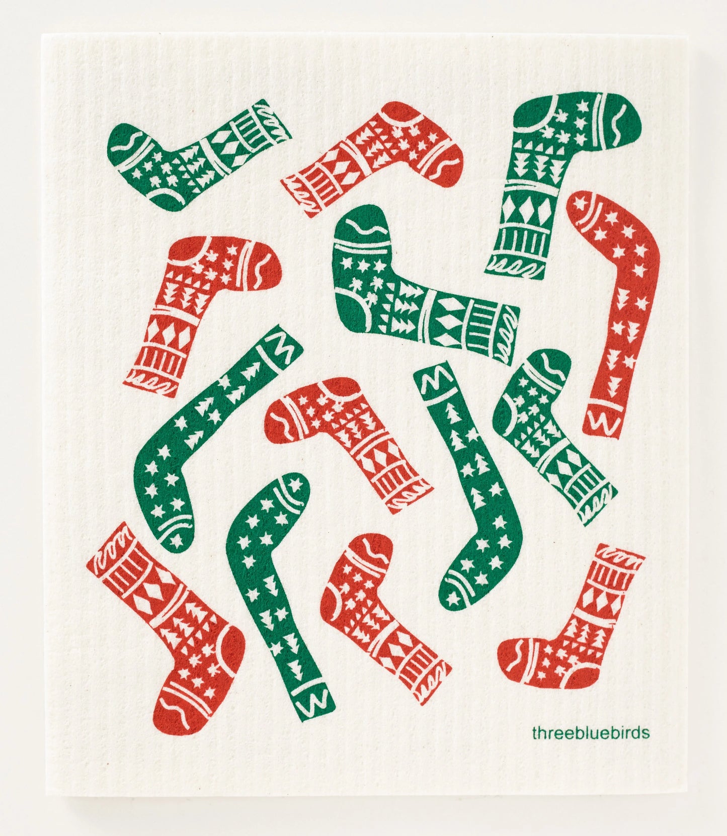 Christmas Stockings Swedish Dishcloth