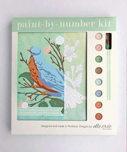 Bird and Cherry Blossom Paint By Numbers Kit