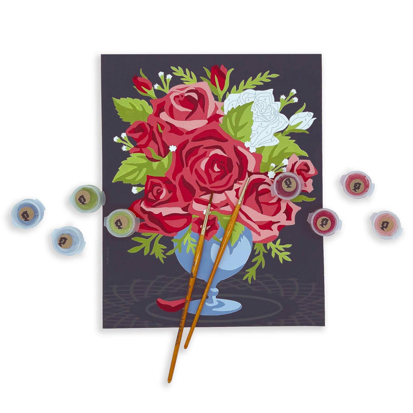 Roses in Vase Paint By Numbers Kit