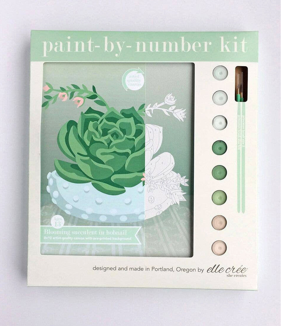 Blooming Succulent Paint By Numbers Kit