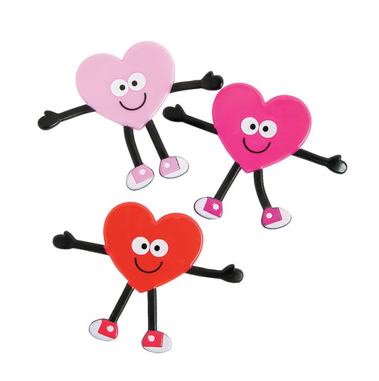 Heart Bendable Toys, Set of 3