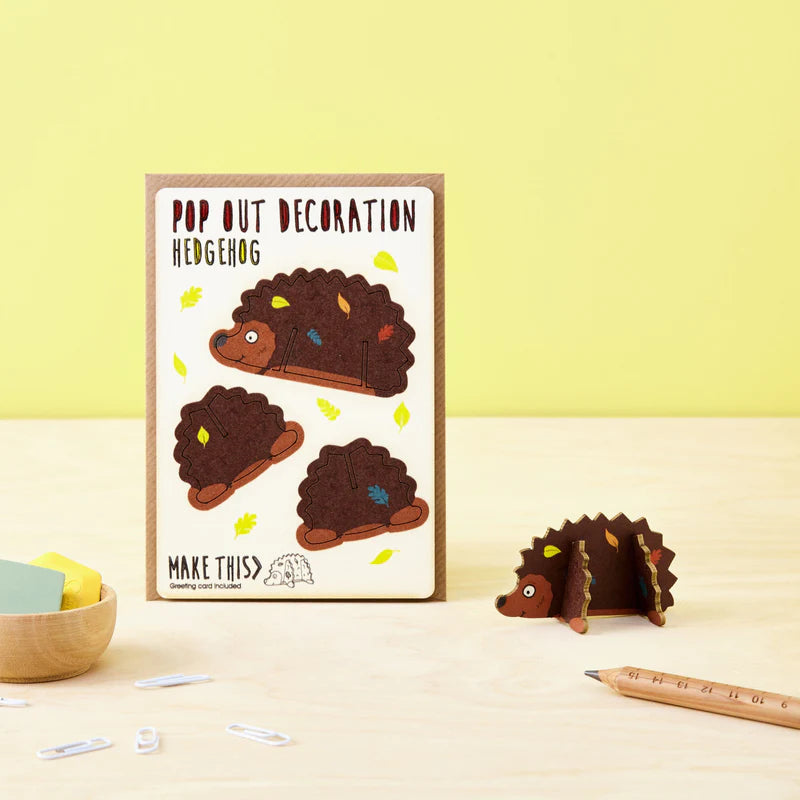 Hedgehog Pop Out Card