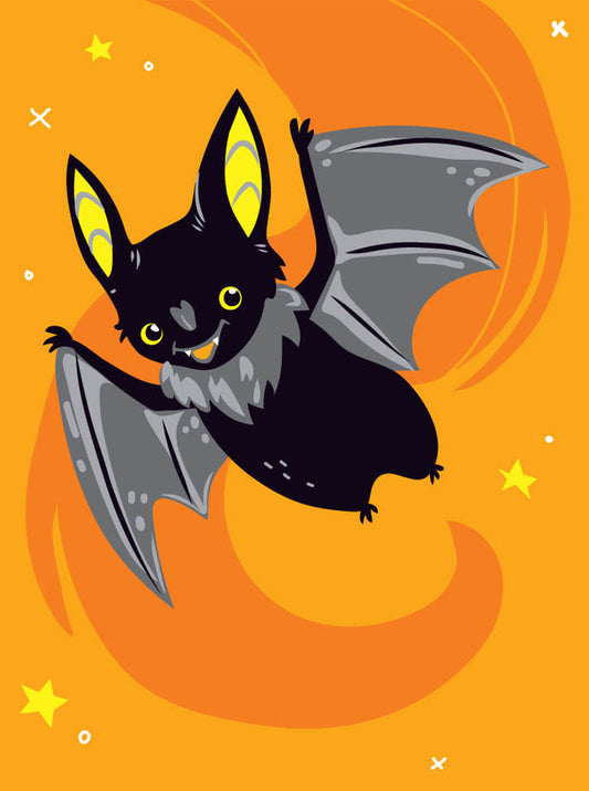 Cute Bat Halloween Card